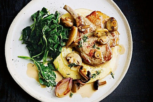 Pork or Veal chops with Mushroom Sauce - with Jukes 2 or Jukes 6